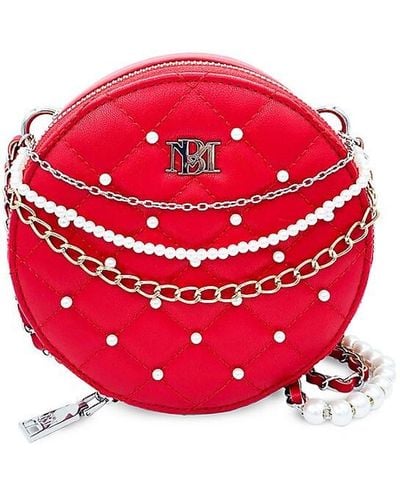 Badgley Mischka Women's Diamond-Quilted Crossbody Bag - Red - Yahoo Shopping