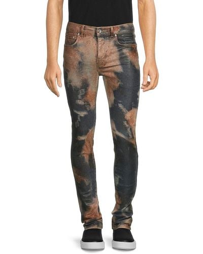 Purple Brand Bleached Ripped Jeans - Black