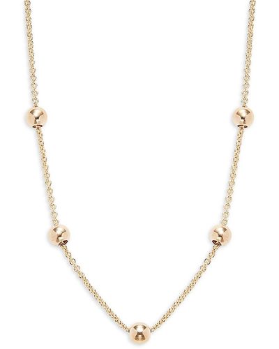 Zoe Chicco 14k Yellow Gold Bead Chain Necklace/18" - Natural