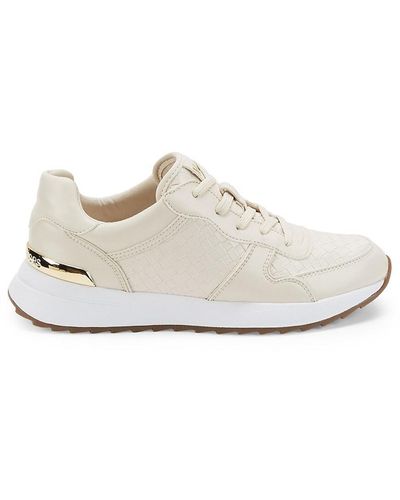 Michael Kors Jasmine Faux Leather Trainers - White