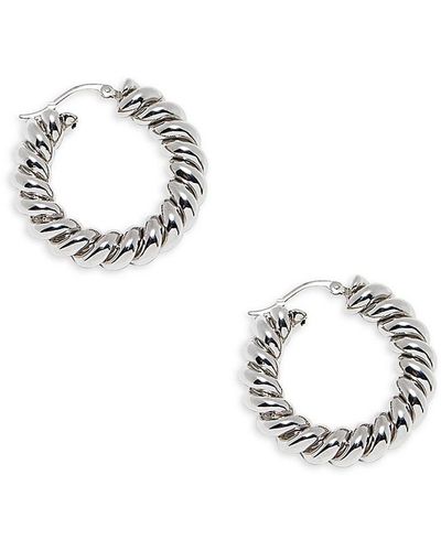 Saks Fifth Avenue Sterling Spiral Twist Earrings - Metallic