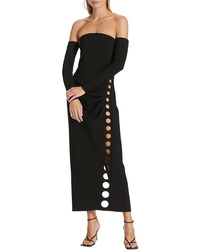 Cult Gaia Capri Strapless Cutout Midi Dress - Black