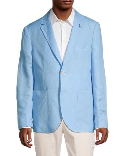 Tailorbyrd Linen-blend Sportcoat - Blue