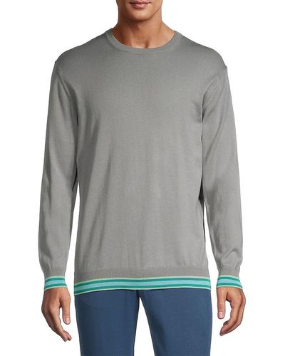 Saks Fifth Avenue Saks Fifth Avenue Slim-fit Cotton Sweatshirt - Grey