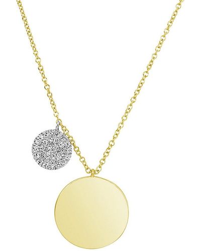Meira T 14k Yellow Gold & 0.27 Tcw Diamond Charm Necklace - Metallic