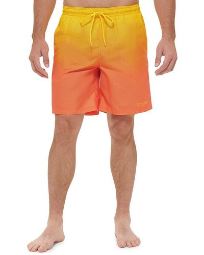 Calvin Klein Gradient Swim Trunks - Orange
