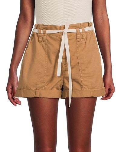A.L.C. Augusta High Rise Folded Cuff Shorts - Brown