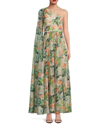 Mikael Aghal Floral Gown - Green