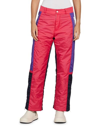 Palm Angels Thunderbolt Colorblock Ski Pants - Red