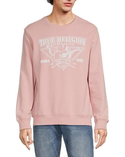 True Religion Rocking Buddha Logo Sweatshirt - Pink