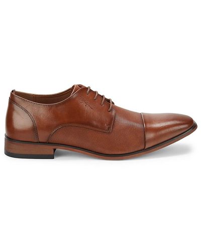 Tommy Hilfiger Sheldon Faux Leather Derby Shoes - Brown