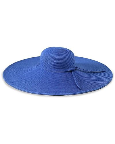 San Diego Hat Ribbon Floppy Sun Hat - Blue
