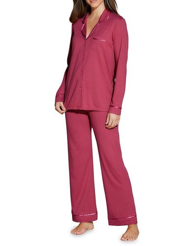 Cosabella Bella 2-piece Pima Cotton Blend Pyjama Set - Red