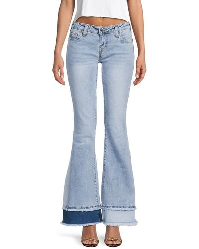 True Religion Carrie Low Rise Flare Jeans - Blue