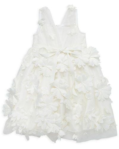 Marchesa Little Girl's & Girl's Lily Draped Ball Dress - White