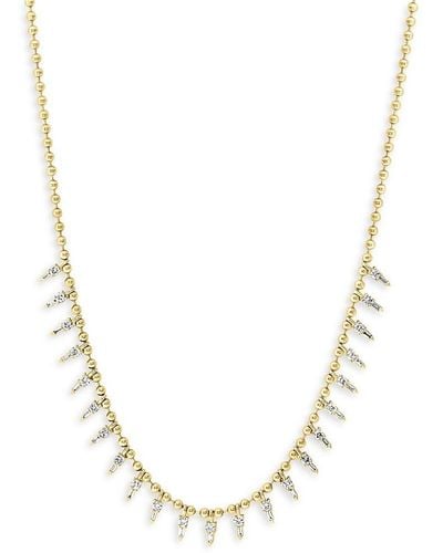 Effy 14K & 1.44 Tcw Diamond Charm Necklace - Metallic