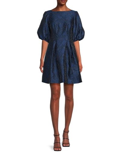 Vince Camuto Textured Mini Dress - Blue