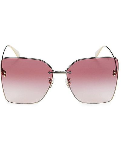 Alexander McQueen 63mm Butterfly Sunglasses - Pink