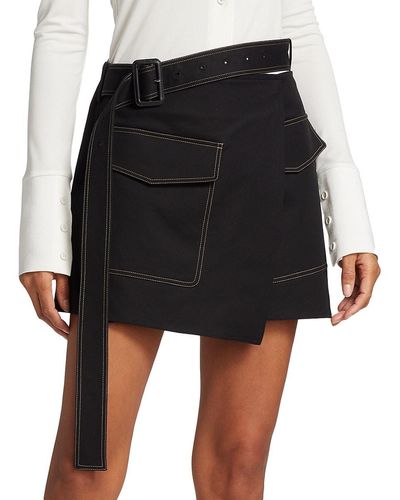 Helmut Lang Trench Wrap Mini Skirt - Black