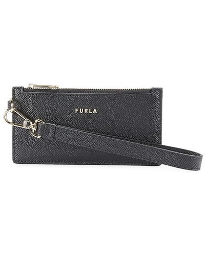 Furla Leather Wristlet Card Holder - Black
