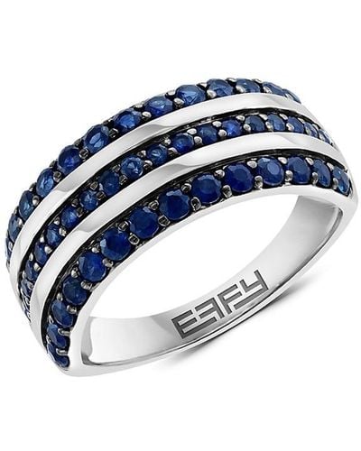 Effy Sterling Silver & Sapphire Band Ring - Blue