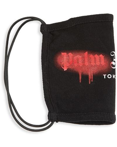 Palm Angels Sprayed Logo Mask - Black