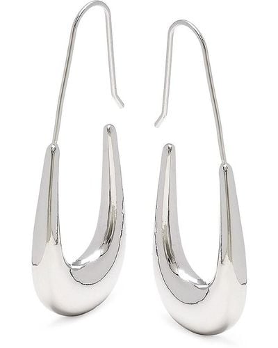 Shashi Amina Silverplated Threader Earrings - White