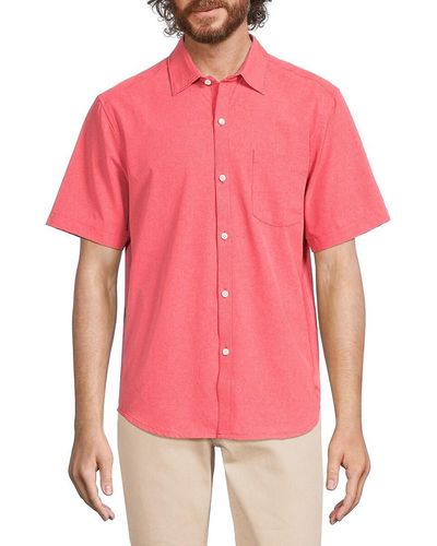 Tommy Bahama Coast Short Sleeve Shirt - Red