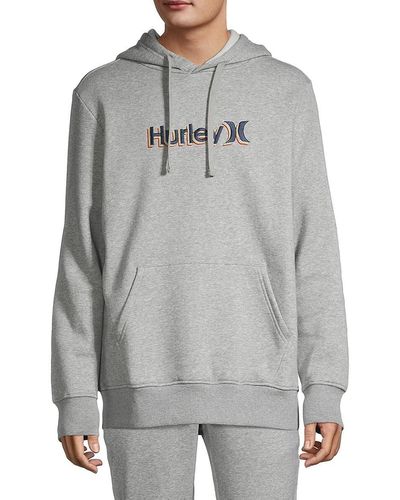 Hurley Logo Heathered Hoodie - Grey