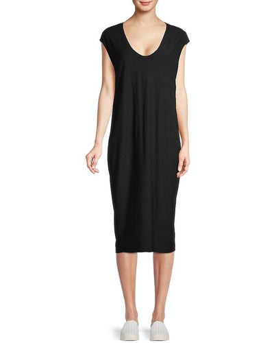 James Perse Sleeveless T-Shirt Dress - Black