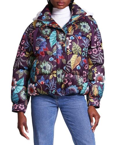 Metallic Monogram Flowers Reversible Puffer Jacket - Women - Ready-to-Wear