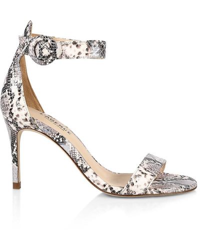 L'Agence Giselle Ll Tweed Ankle-strap Sandals - White