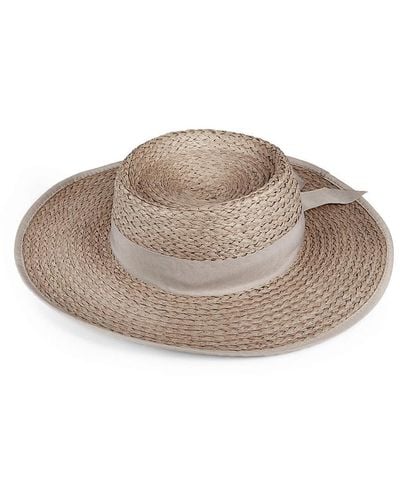 Vince Camuto Straw Gondolier Hat - Gray