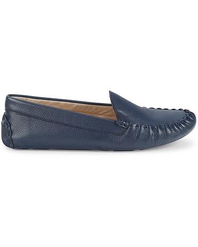 Cole Haan Evelyn Leather Driving Loafers - Blue