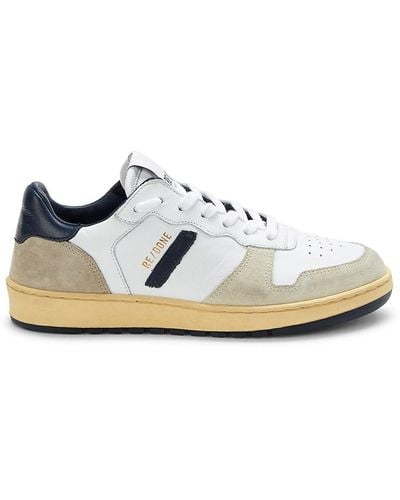RE/DONE Leather Basketball Sneakers - White