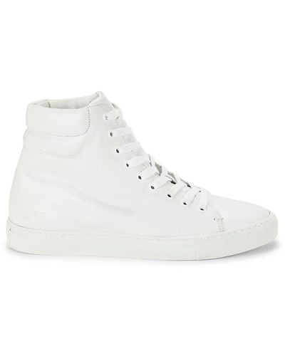 Zadig & Voltaire Frank High Top Leather Sneakers - Natural