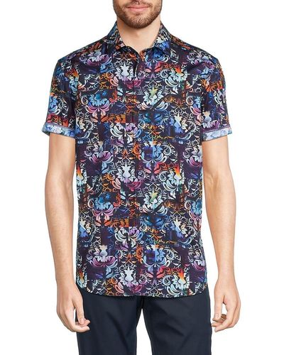 Robert Graham 'Orting Classic Fit Floral Button Down Shirt - Blue