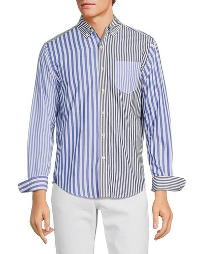 Alex Mill Multi Stripe Oxford Shirt - Blue