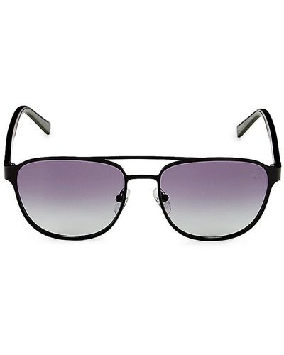 Timberland 56mm Aviator Sunglasses - Black