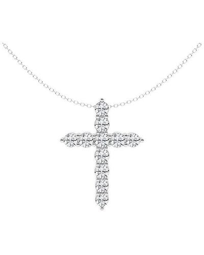10k Yellow Gold Nail Cross 0.39ct Diamond Pendant for Necklace 