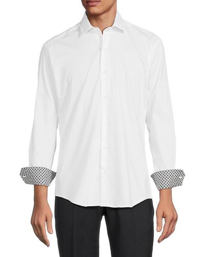Bertigo Bello Solid Shirt - White