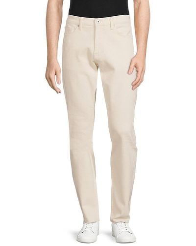 Vince High Rise Straight Leg Jeans - Natural