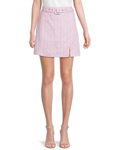 Lost + Wander Belted Mini Skirt - Pink