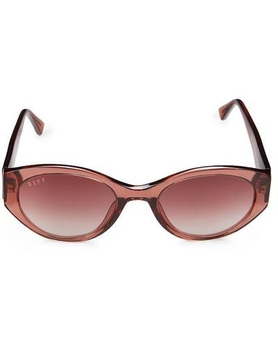 DIFF Linnea 54mm Oval Sunglasses - Pink