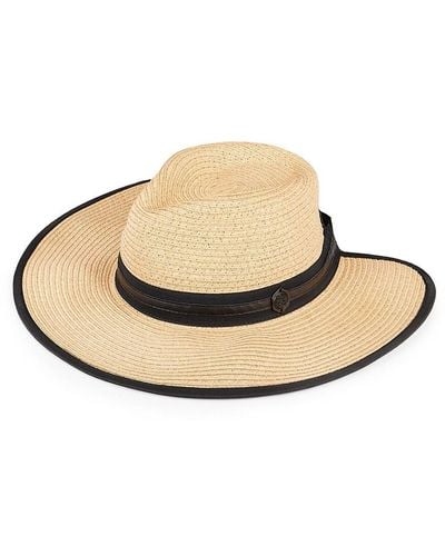 Vince Camuto Contrast Trim Framer Panama Hat - Natural