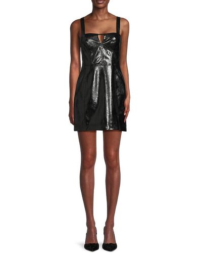 Jonathan Simkhai Abra Vegan Leather Mini Dress - Black