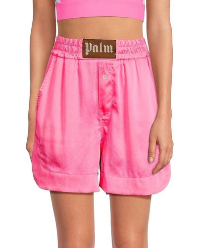 Palm Angels - Women's Miami Running Mini Shorts - Pink - Shorts