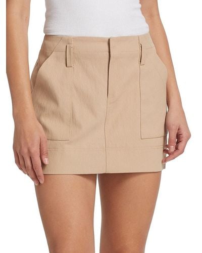 Ba&sh Floride Straight Mini Skirt - Natural