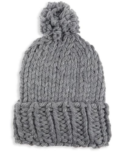 Hat Attack Pom Pom Beanie - Grey