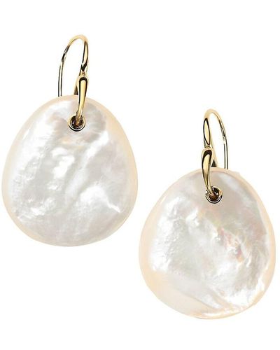 Ippolita Rock Candy® Pebble 18k & Mother-of-pearl Drop Earrings - White